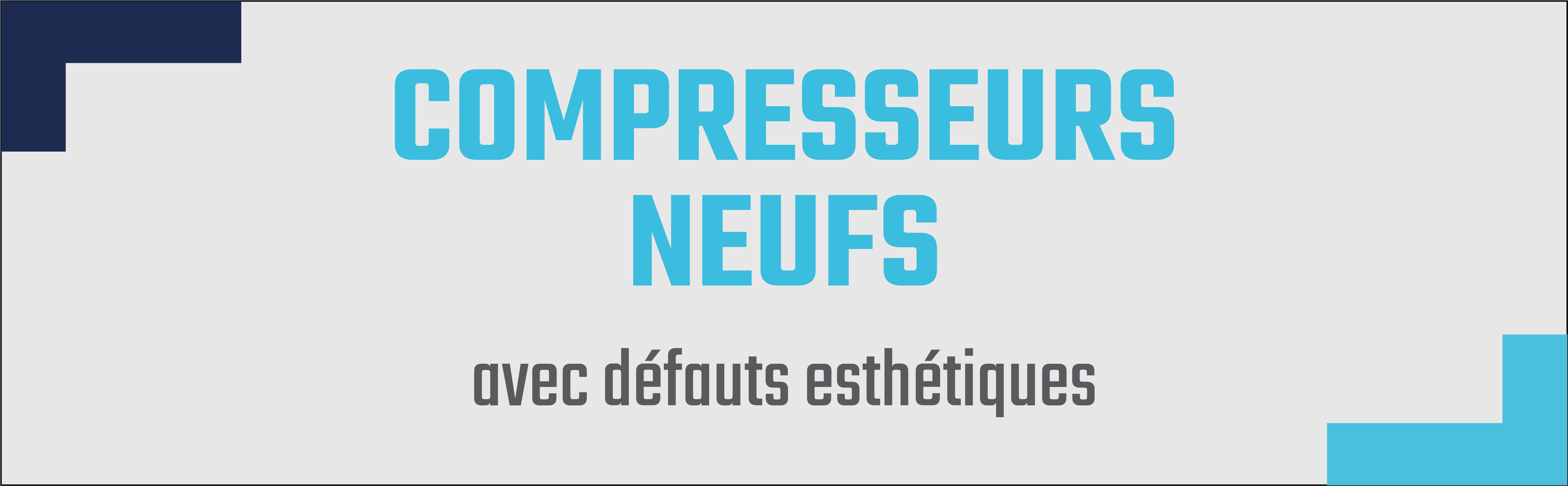 Rechercher un compresseur neuf avec défauts esthétiques